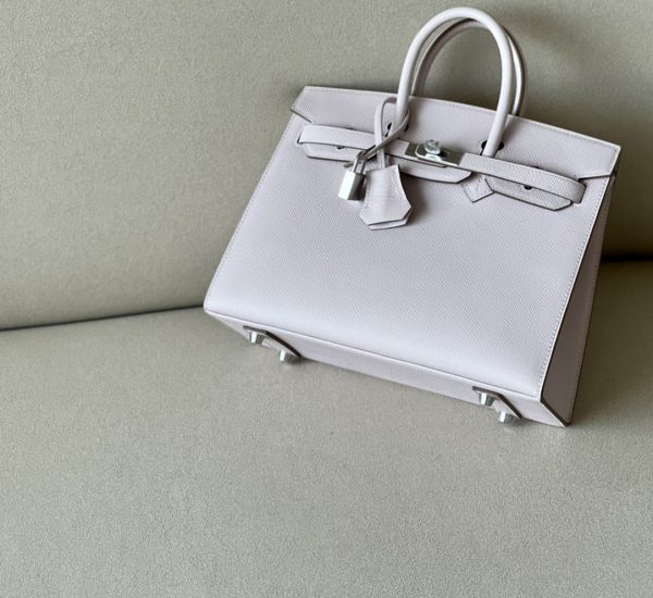 Birkin 25 Epsom Mauve Pale(09) Palladium Hardware Sellier - Image 5