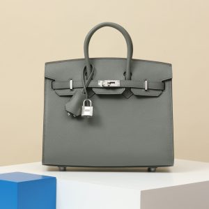 Birkin 25 Epsom Gris Meyer(0L) Palladium Hardware Sellier