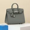 Birkin 25 Epsom Gris Meyer(0L) Palladium Hardware Sellier - Image 2