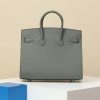 Birkin 25 Epsom Gris Meyer(0L) Palladium Hardware Sellier - Image 3