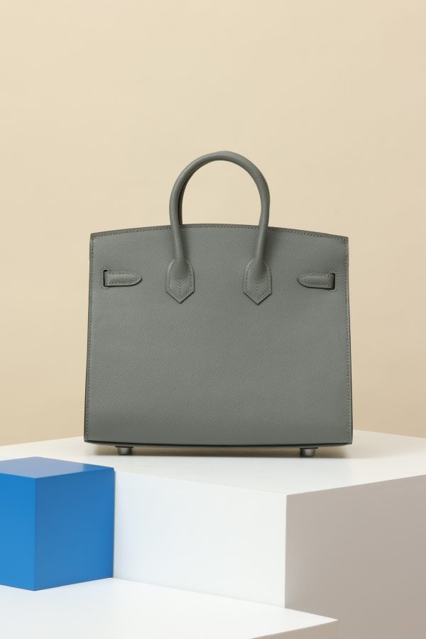 Birkin 25 Epsom Gris Meyer(0L) Palladium Hardware Sellier - Image 3