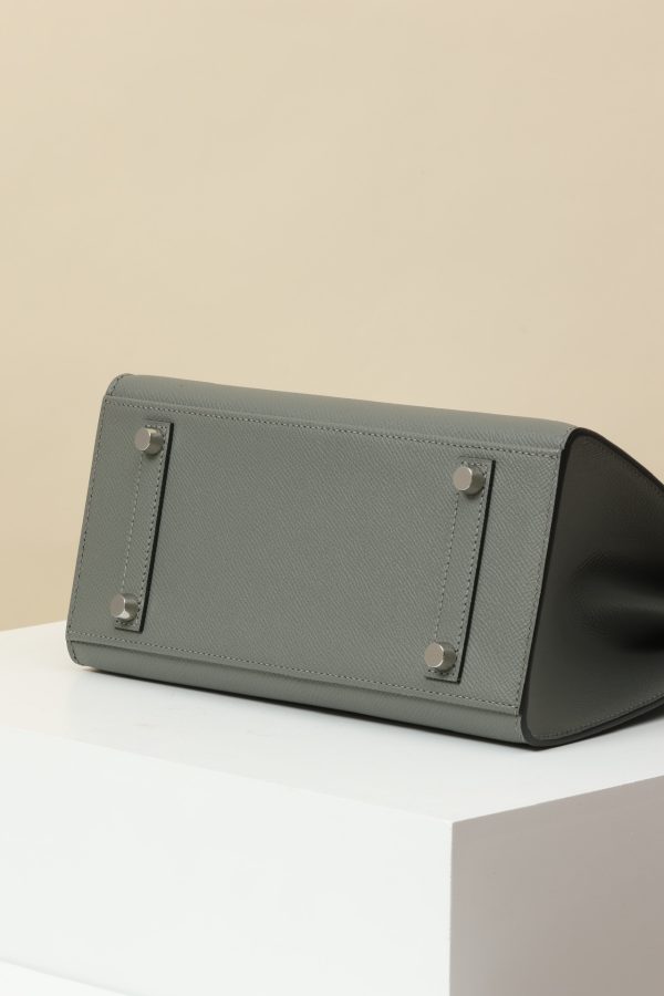 Birkin 25 Epsom Gris Meyer(0L) Palladium Hardware Sellier - Image 4