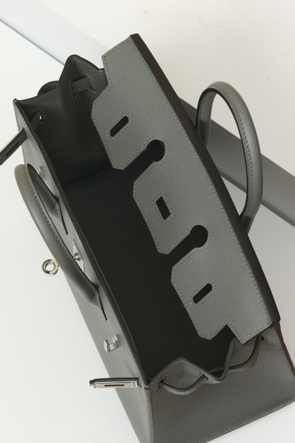 Birkin 25 Epsom Gris Meyer(0L) Palladium Hardware Sellier - Image 5