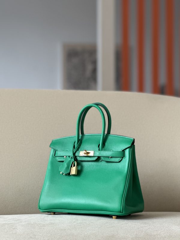 Birkin 25 Swift Menthe (6W) Gold Hardware - Image 12