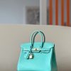 Birkin 25 Swift  Blue Atoll(3P) Gold Hardware - Image 3