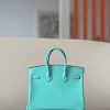Birkin 25 Swift  Blue Atoll(3P) Gold Hardware - Image 2