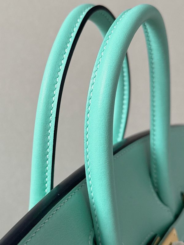 Birkin 25 Swift  Blue Atoll(3P) Gold Hardware - Image 11