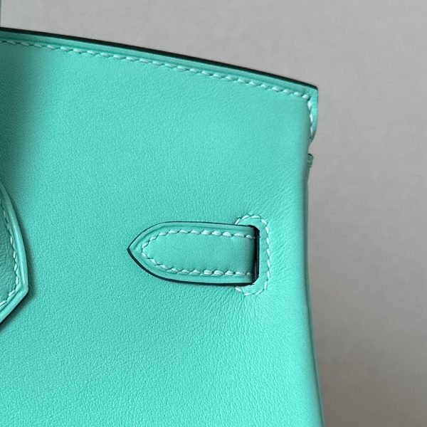 Birkin 25 Swift  Blue Atoll(3P) Gold Hardware - Image 9