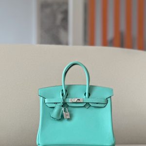 Birkin 25 Swift Blue Atoll(3P) Palladium Hardware