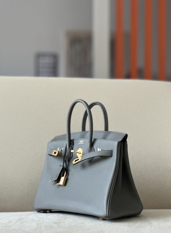 Birkin 25 Swift Gris Meyer(0L) Gold Hardware - Image 3
