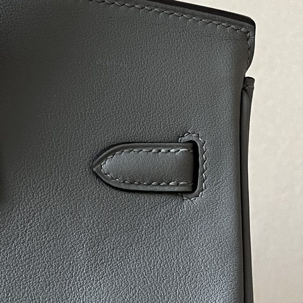 Birkin 25 Swift Gris Meyer(0L) Gold Hardware - Image 9