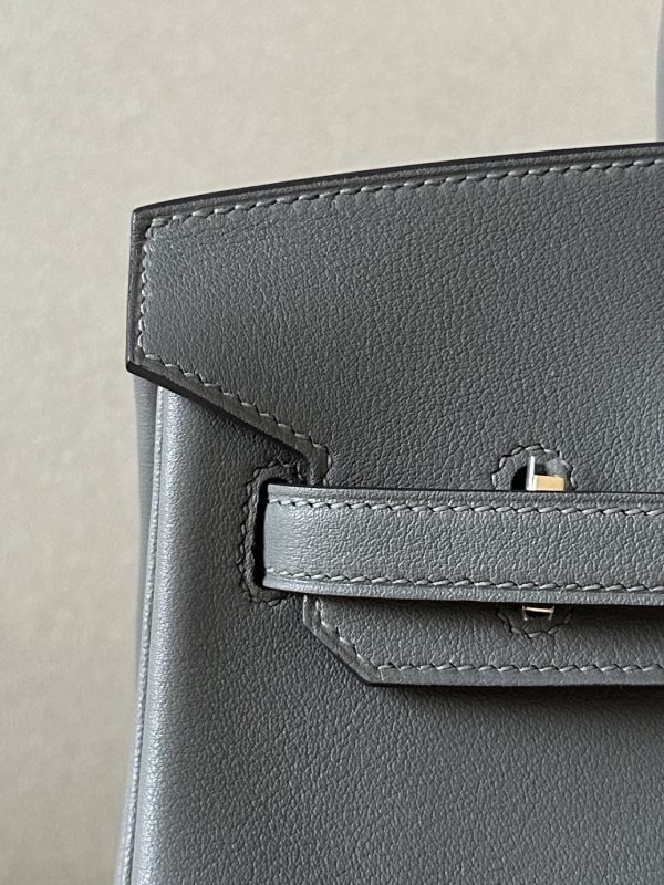 Birkin 25 Swift Gris Meyer(0L) Gold Hardware - Image 7