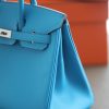 Birkin 25 Swift Bleu Frida (OF) Palladium Hardware - Image 8