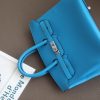 Birkin 25 Swift Bleu Frida (OF) Palladium Hardware - Image 6