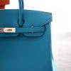 Birkin 25 Swift Bleu Frida (OF) Palladium Hardware - Image 5
