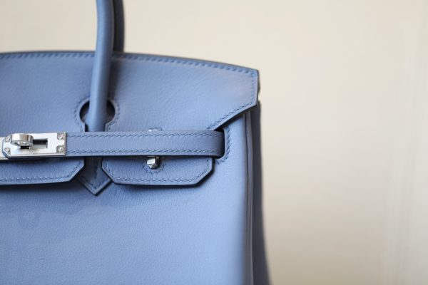Birkin 25 Swift Blue Agate (R2) Palladium Hardware - Image 10