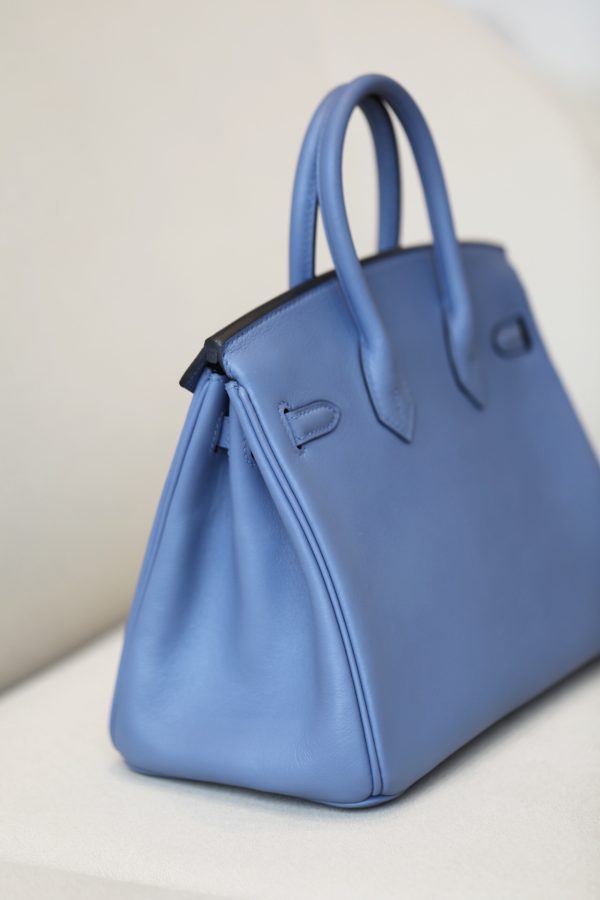 Birkin 25 Swift Blue Agate (R2) Palladium Hardware - Image 4
