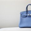 Birkin 25 Swift Blue Agate (R2) Palladium Hardware - Image 5