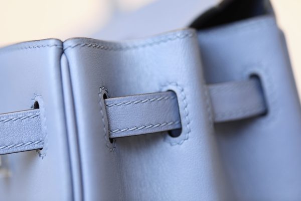 Birkin 25 Swift Blue Agate (R2) Palladium Hardware - Image 7