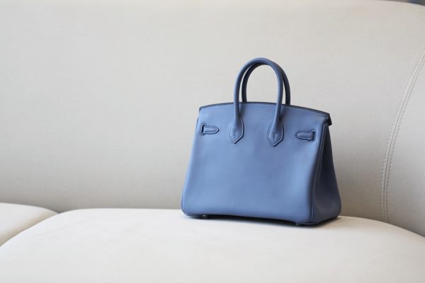 Birkin 25 Swift Blue Agate (R2) Palladium Hardware - Image 3