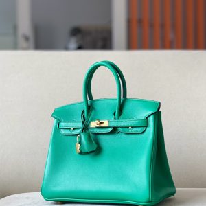 Birkin 25 Swift Vert Dfau(6U) Gold Hardware