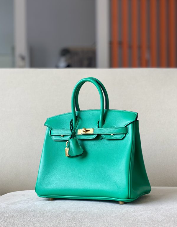 Birkin 25 Swift Vert Dfau(6U) Gold Hardware
