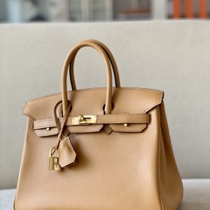 Birkin 25 Swift Biscuit (4B) Gold Hardware