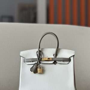 Birkin HSS 25 Swift  Beton(8L) and Gris Asphalte(M8) Gold Hardware