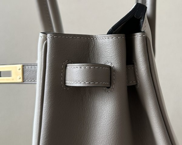 Birkin HSS 25 Swift  Beton(8L) and Gris Asphalte(M8) Gold Hardware - Image 10