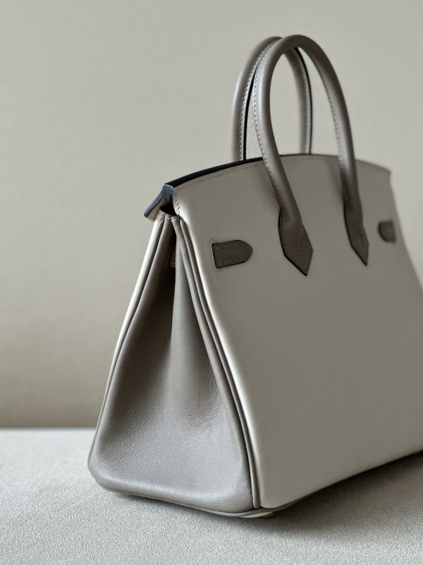 Birkin HSS 25 Swift  Beton(8L) and Gris Asphalte(M8) Gold Hardware - Image 7
