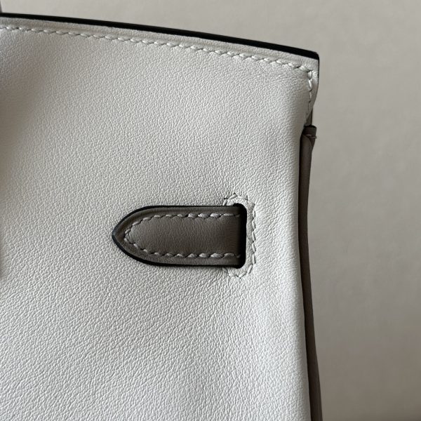 Birkin HSS 25 Swift  Beton(8L) and Gris Asphalte(M8) Gold Hardware - Image 6