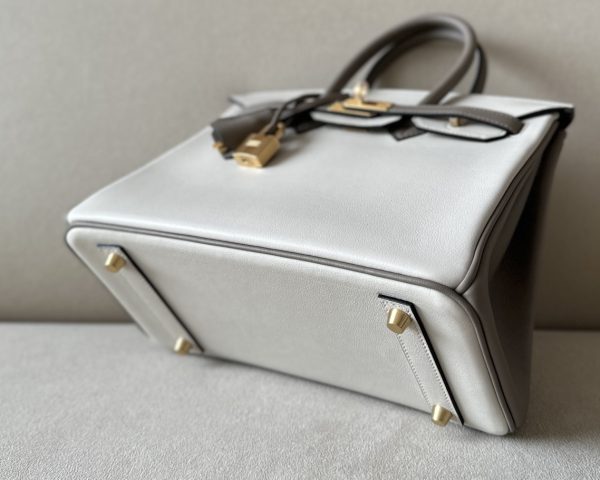 Birkin HSS 25 Swift  Beton(8L) and Gris Asphalte(M8) Gold Hardware - Image 3