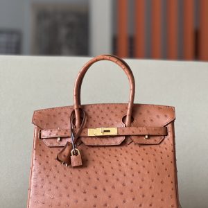 Birkin 30 Ostrich Gold(37) Gold Hardware