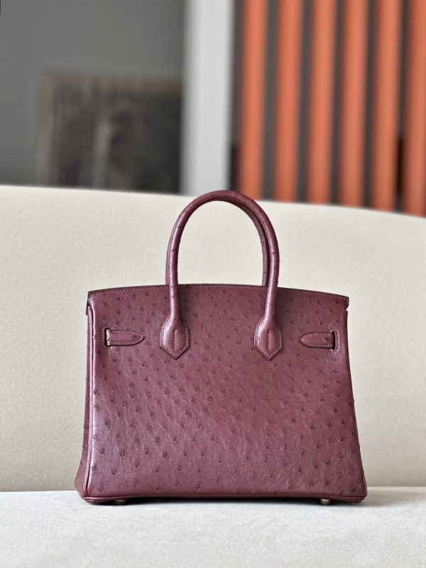 Birkin 30 Ostrich Rouge Sellier(0G) Gold Hardware - Image 3
