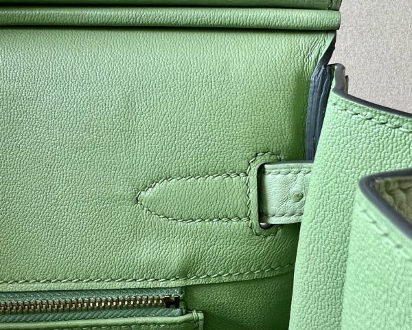 Birkin 30 Ostrich Vert Criquet (3I) Gold Hardware - Image 6