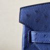 Birkin 30 Ostrich Blue Iris (77) Palladium Hardware - Image 12