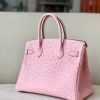 Birkin 30 Ostrich Rose Saiura(3Q) Palladium Hardware - Image 3