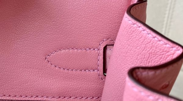 Birkin 30 Ostrich Rose Saiura(3Q) Palladium Hardware - Image 7