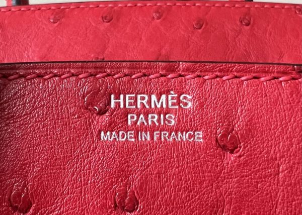 Birkin 30 Ostrich Braise  (95) Palladium Hardware - Image 10