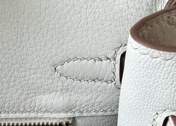 Birkin 30 Ostrich Gris Perle(80) Palladium Hardware - Image 8