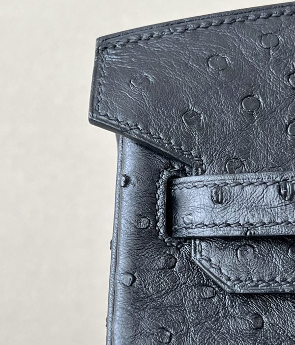 Birkin 25 Ostrich Nior(89) Gold Hardware - Image 7