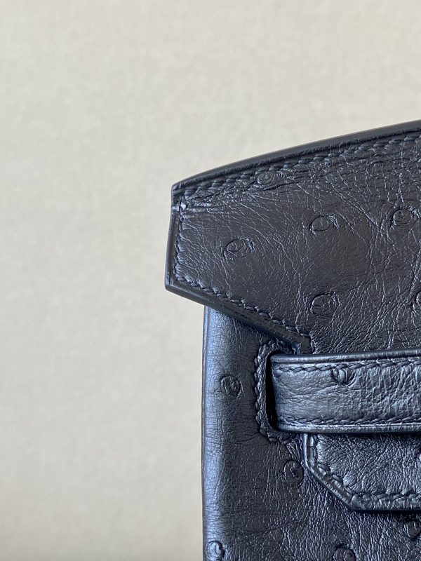Birkin 25 Ostrich Nior(89) Palladium Hardware - Image 10