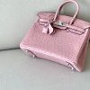 Birkin 25 Ostrich Terre Cuite(94)Palladium Hardware - Image 5