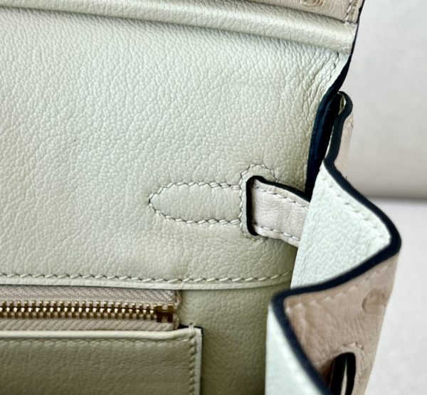 Birkin 25 Ostrich Trench(S2)Gold Hardware - Image 12