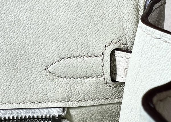 Birkin 25 Ostrich Parchemin(3C) Palladium Hardware - Image 11