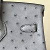 Birkin 25 Ostrich Gris Agate(82) Gold Hardware - Image 6