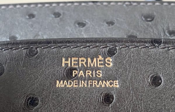 Birkin 25 Ostrich Etain(8F) Gold Hardware - Image 7