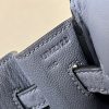 Birkin HSS 25 Ostrich Beton(8L) and Gris Agate(82) Gold Hardware - Image 9