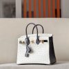 Birkin HSS 25 Ostrich Beton(8L) and Gris Agate(82) Gold Hardware - Image 3