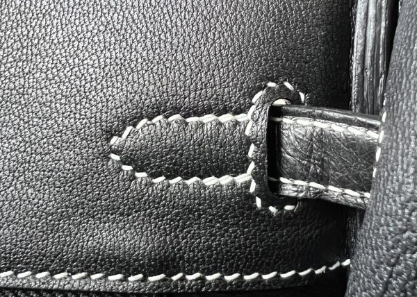Birkin HSS 25 Ostrich Beton(8L) and Nior (89) Gold Hardware - Image 7
